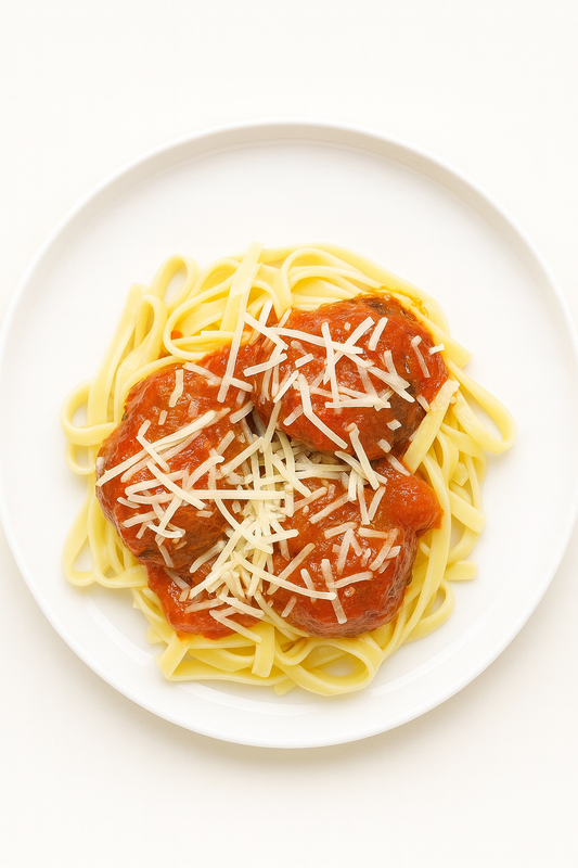 Fettuccine meatballs